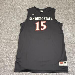 San Diego State Aztecs Jersey Mens Medium Black NCAA Basketball Nike #15